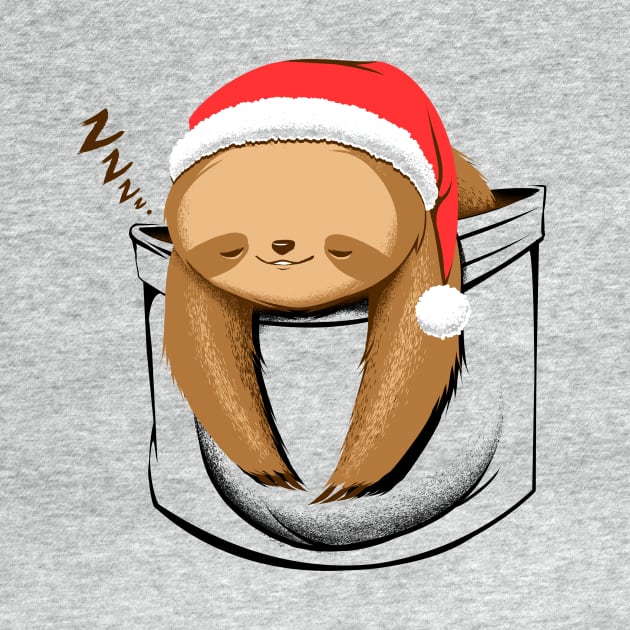 Sloth in a Pocket Xmas Ugly Sweater by Tobe Fonseca by Tobe_Fonseca